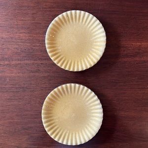 Terre é Provence - set of 2 yellow French ceramic bread/dessert plates